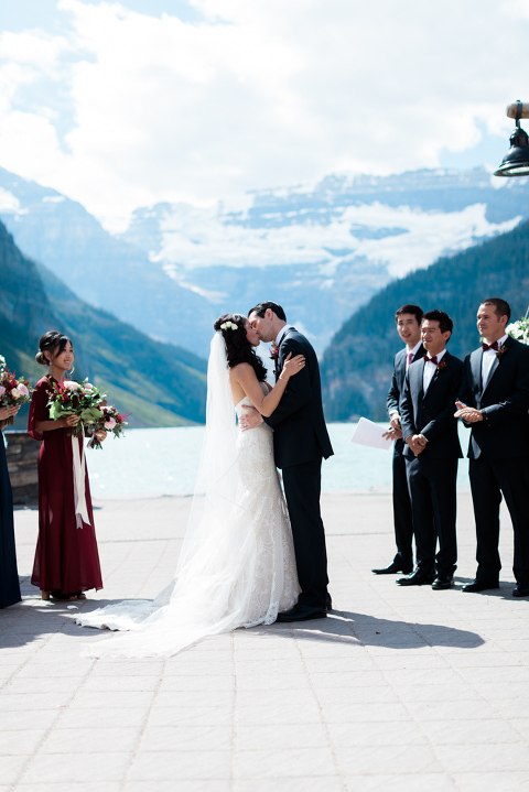 Chateau Lake Louise Wedding, wedding ceremony, calgary photographers nicole sarah
