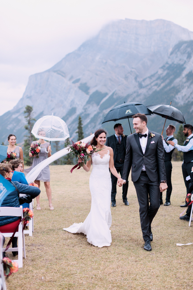 wedding ceremony, sunset photo, nicole sarah, calgary wedding photographers, mountains, banff, tunnel mountain, wedding vows