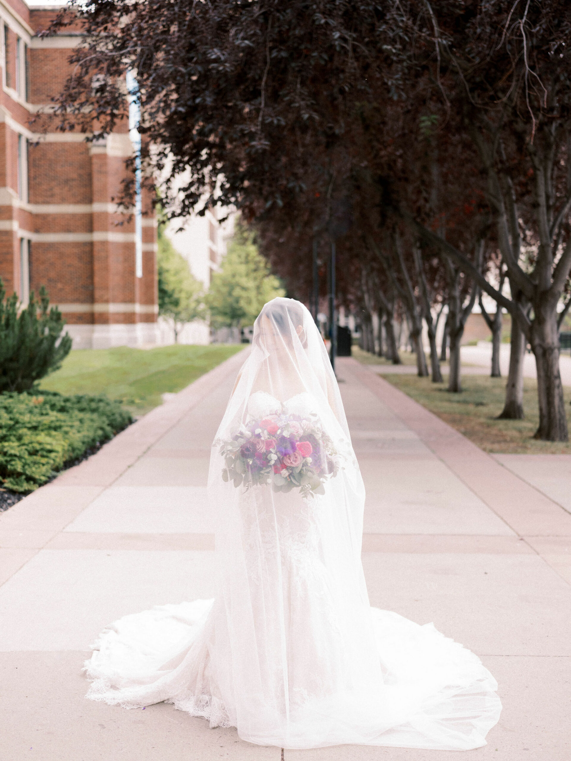 sait, bride with veil over head, veil photo