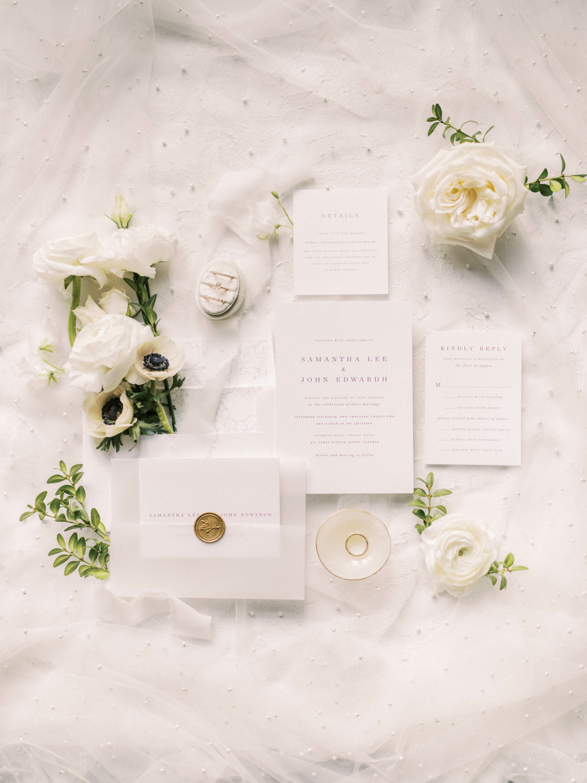 How to plan for detail photos on your wedding day, nicole sarah, flat lay, white invitation, invitation suite, invitation detail photography, floral flat lay, film wedding photographers, detail photos wedding