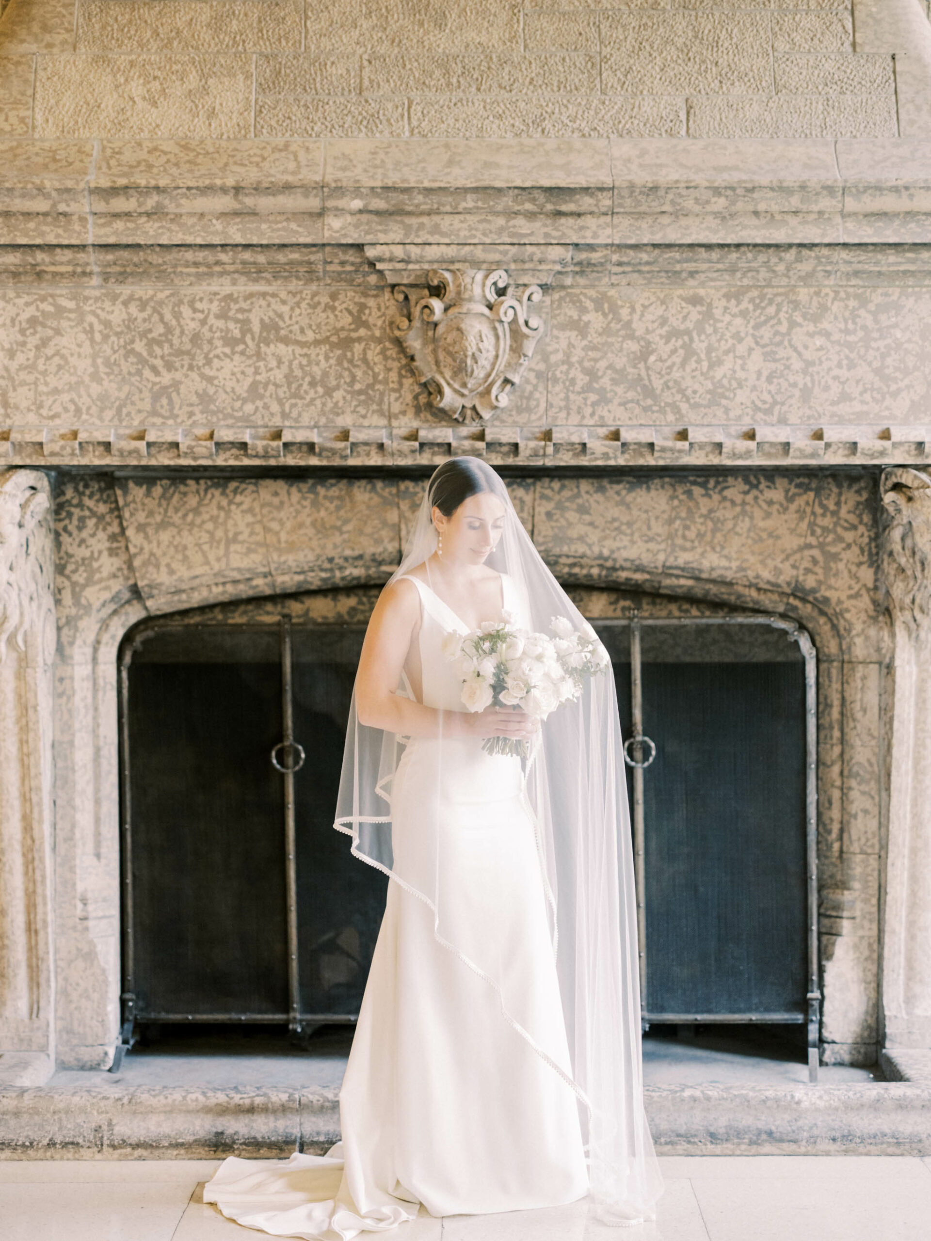 How to gift your wedding photos this holiday season, bride with veil over head, ethereal bride, fairmont banff springs wedding, nicole sarah, bride portrait, intimate portrait