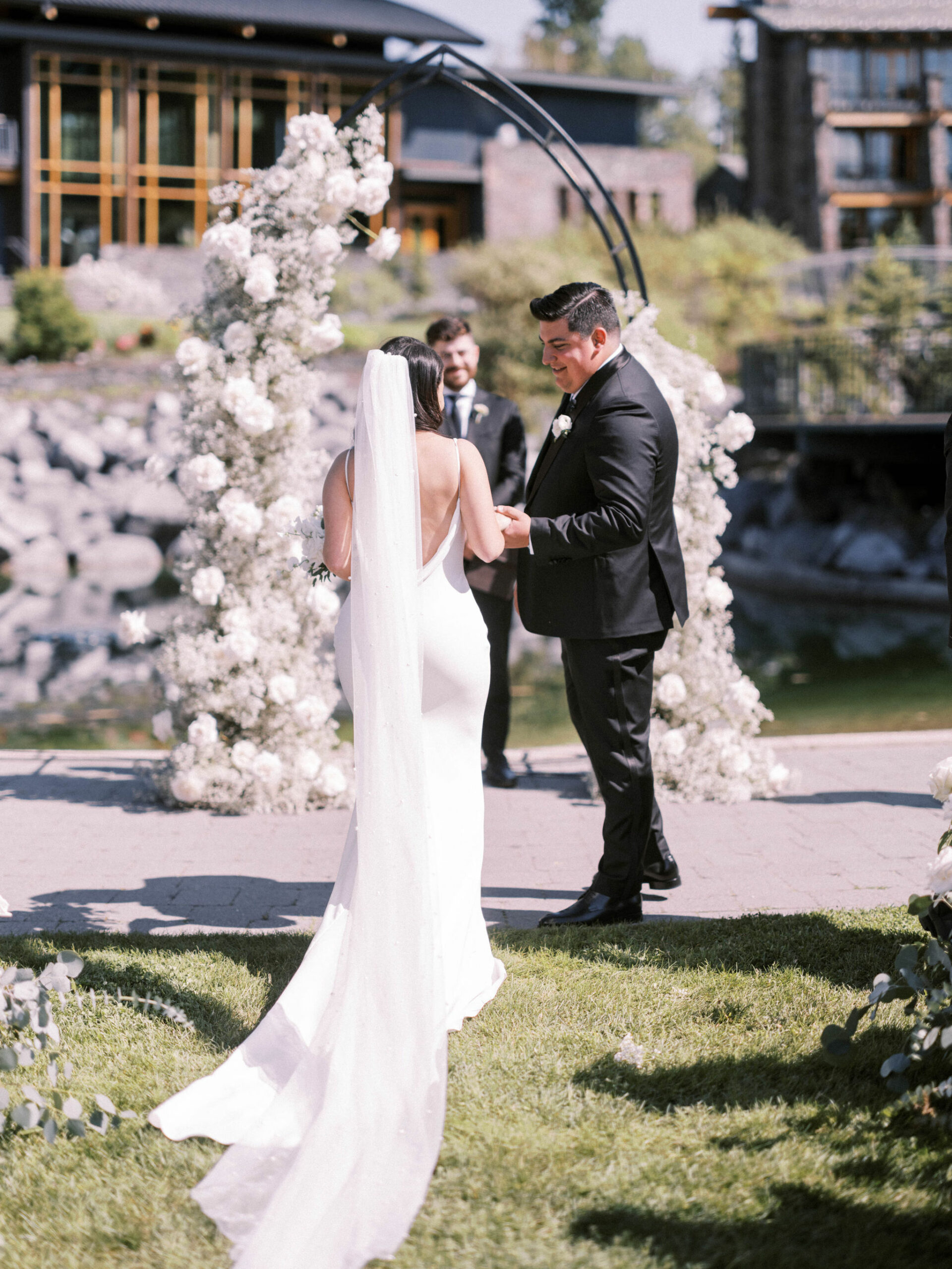 italian wedding, italy wedding photographers, sunset wedding, groom seeing bride