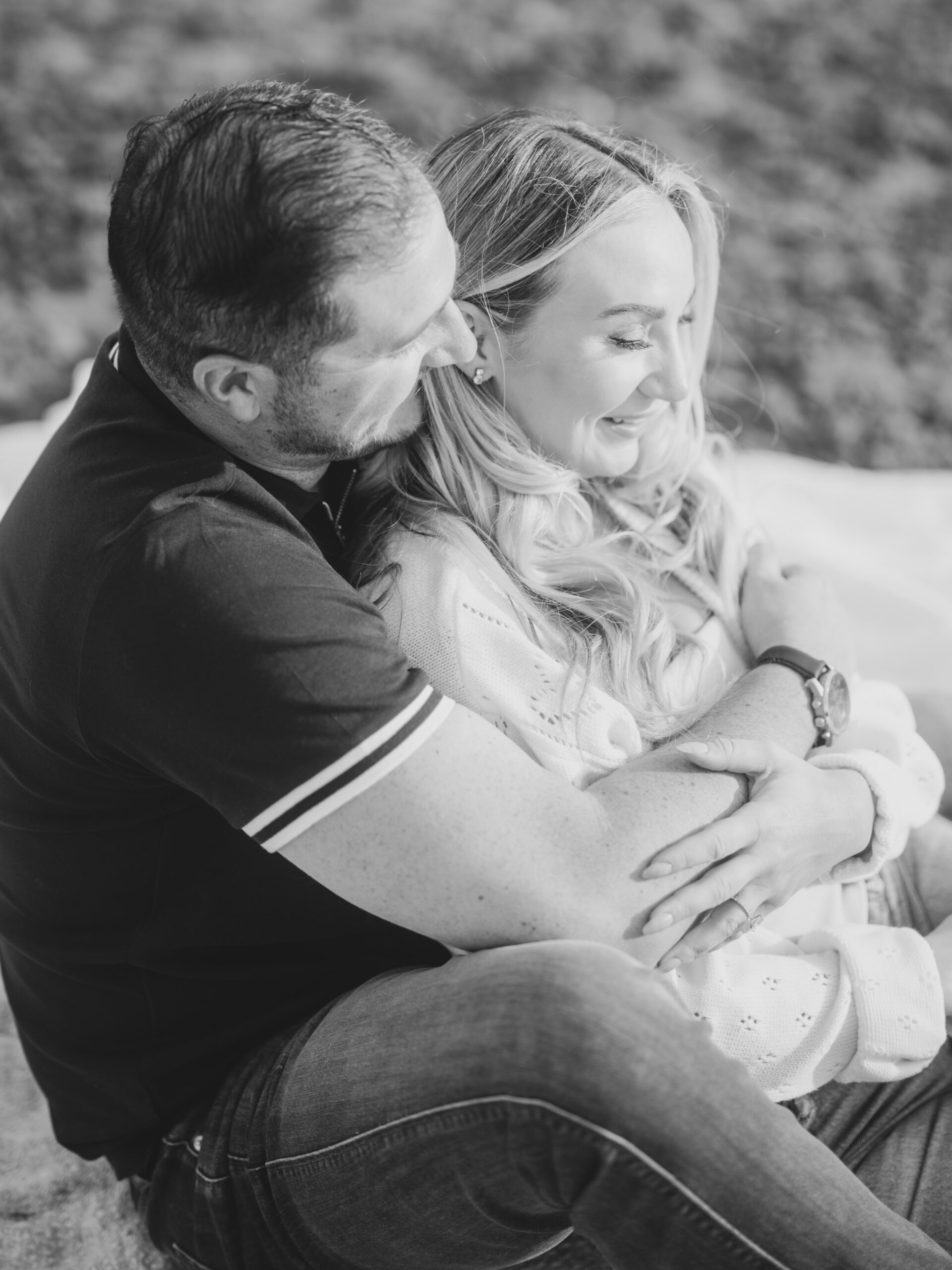 Summer beach engagement, couple walking down the beach, running on beach bride, running beach engagement, bride on the beach, romantic beach photos, romantic beach photography, nicole sarah photography, mahogany beach club, mahogany family photographer, couple cuddling on the beach, engagement wardrobe beach inspiration