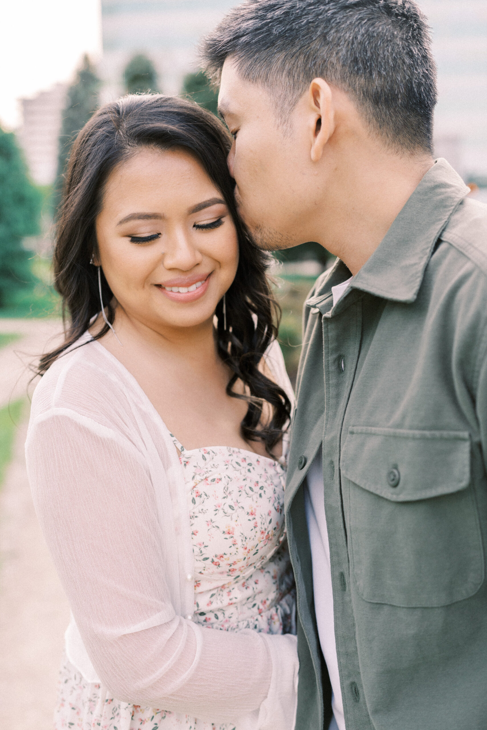 Urban Calgary Engagement Session, Central memorial library, sunset urban engagement, nicole sarah engagemet, affordable wedding photographers, award winning wedding photographers, film wedding photographers, couple laughing and dancing in park, engagement inspiration, nicole sarah, engagement session, engagement wardrobe, arizona wedding photographer, alberta wedding photographers