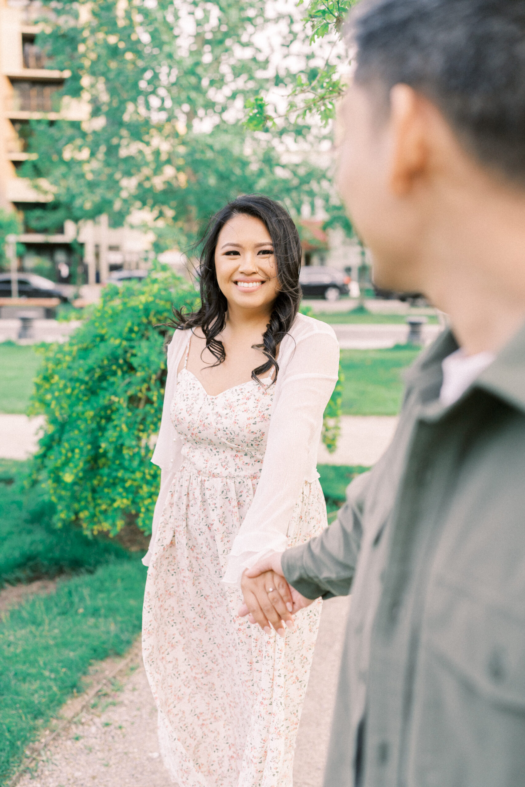 Urban Calgary Engagement Session, Central memorial library, sunset urban engagement, nicole sarah engagemet, affordable wedding photographers, award winning wedding photographers, film wedding photographers, couple laughing and dancing in park, engagement inspiration, nicole sarah, engagement session, engagement wardrobe, arizona wedding photographer, alberta wedding photographers