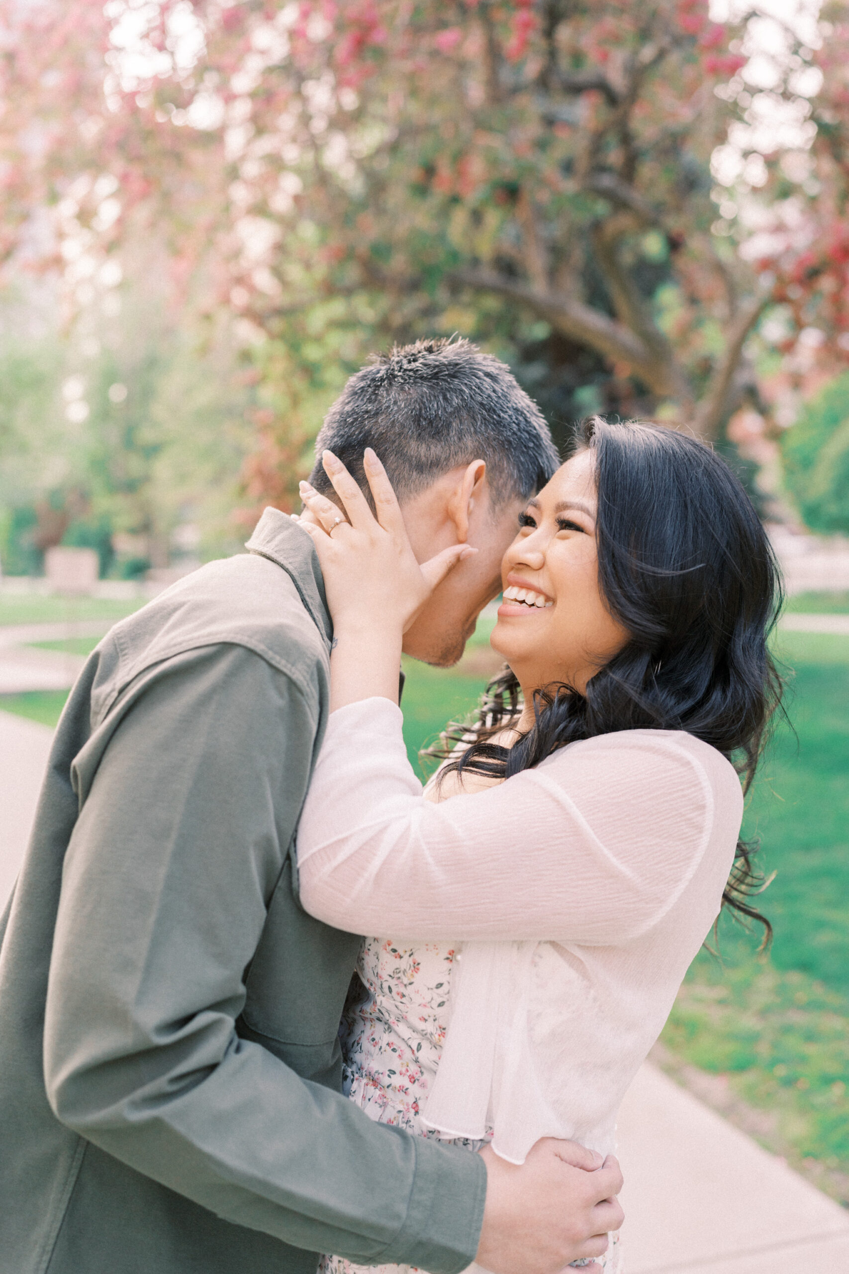 Urban Calgary Engagement Session, Central memorial library, sunset urban engagement, nicole sarah engagemet, affordable wedding photographers, award winning wedding photographers, film wedding photographers, couple laughing and dancing in park, engagement inspiration, nicole sarah, engagement session, engagement wardrobe, arizona wedding photographer, alberta wedding photographers