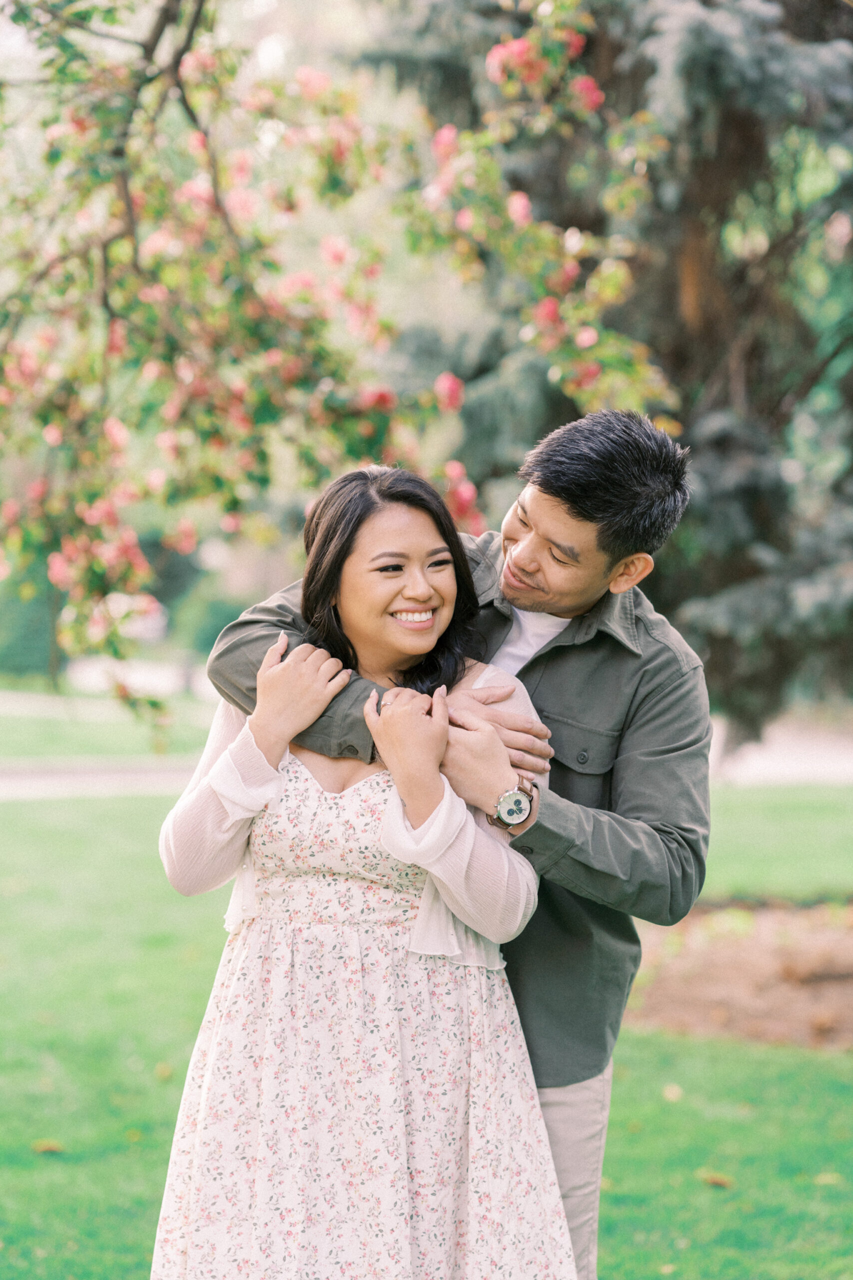 Urban Calgary Engagement Session, Central memorial library, sunset urban engagement, nicole sarah engagemet, affordable wedding photographers, award winning wedding photographers, film wedding photographers, couple laughing and dancing in park, engagement inspiration, nicole sarah, engagement session, engagement wardrobe, arizona wedding photographer, alberta wedding photographers