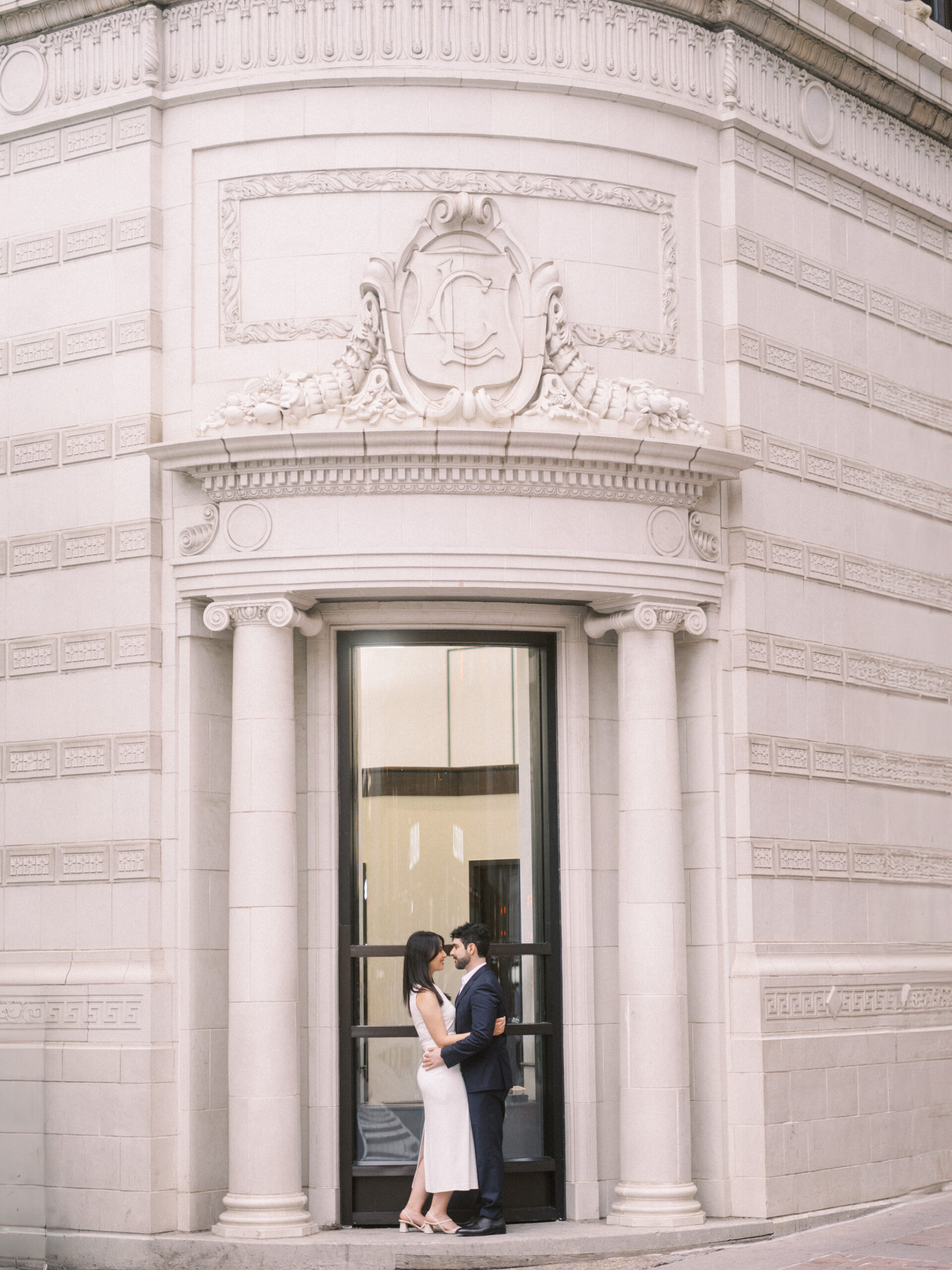 Modern Stephen's Avenue Engagement, new york engagement, nicole sarah, modern engagement session, white dress engagement, hailing a cab engagement, couple running downtown engagement, downtown engagement session, urban new york vibe, teatro engagement session, calgary wedding photographer, nicole sarah, best wedding photographers calgary, affordable wedding photography