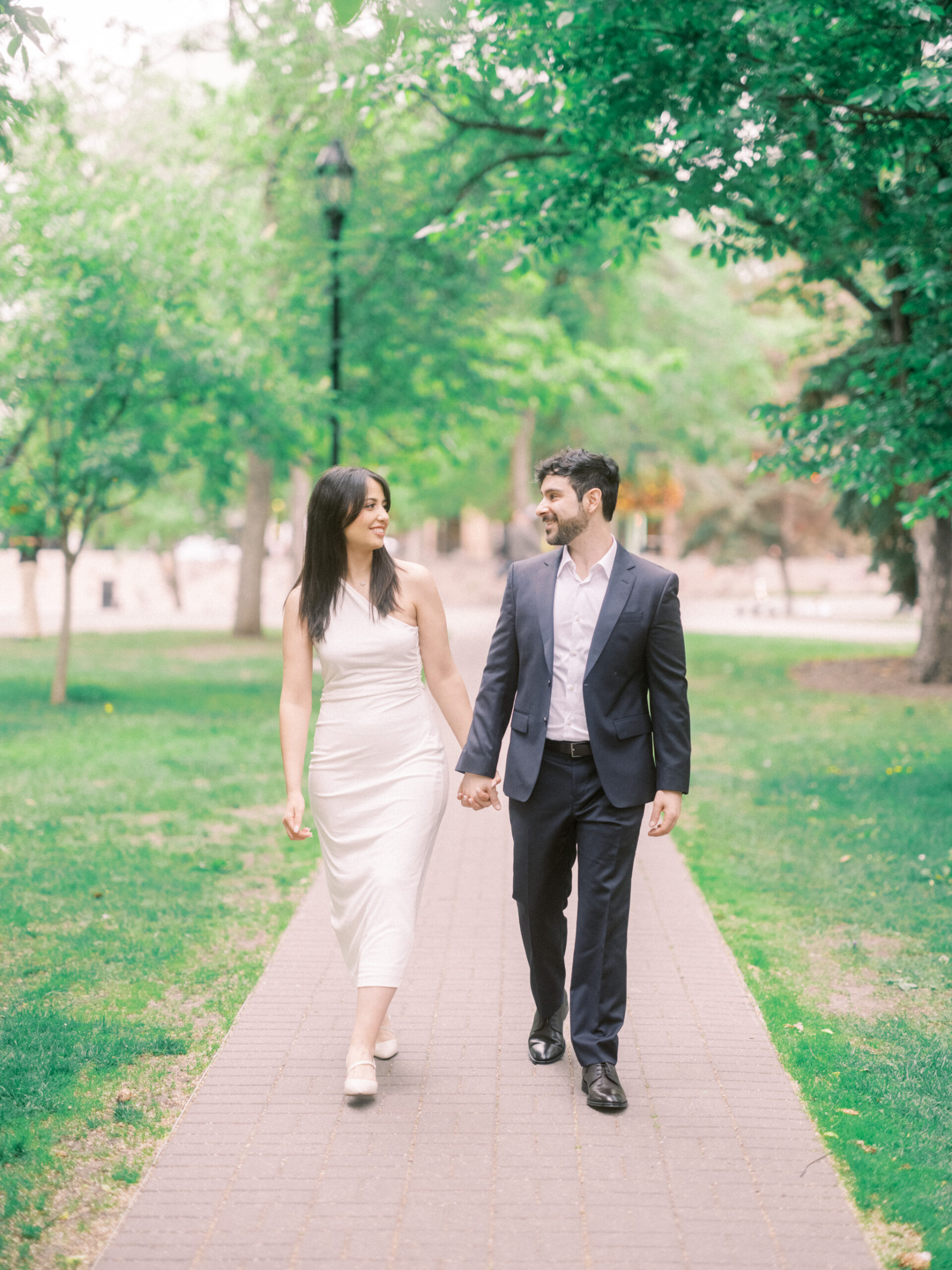 Modern Stephen's Avenue Engagement, new york engagement, nicole sarah, modern engagement session, white dress engagement, hailing a cab engagement, couple running downtown engagement, downtown engagement session, urban new york vibe, teatro engagement session, calgary wedding photographer, nicole sarah, best wedding photographers calgary, affordable wedding photography