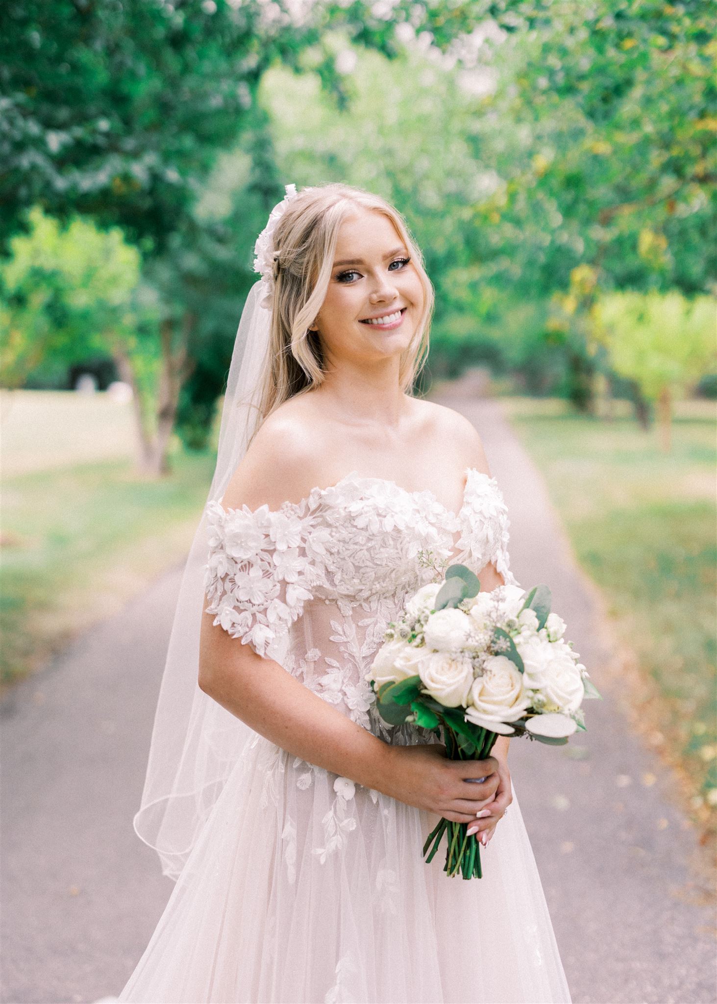 Waterfront Park Summer Calgary Wedding, lace wedding dress, nicole sarah, film wedding photography, film wedding photos, luxury wedding photographer calgary, romantic wedding portraits, alberta wedding photographers, lush greenery wedding photography, bride groom poses