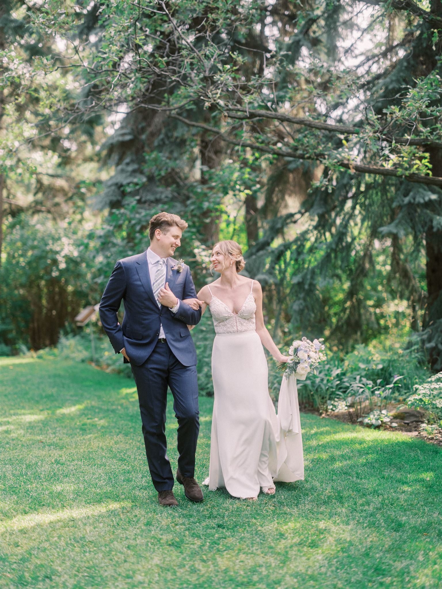 Reader Rock Garden Calgary Elopement, sunset wedding film, lush greenery wedding, elopement photography, calgary elopement photographer, nicole sarah, romantic elopement photos, elopement guide alberta, 