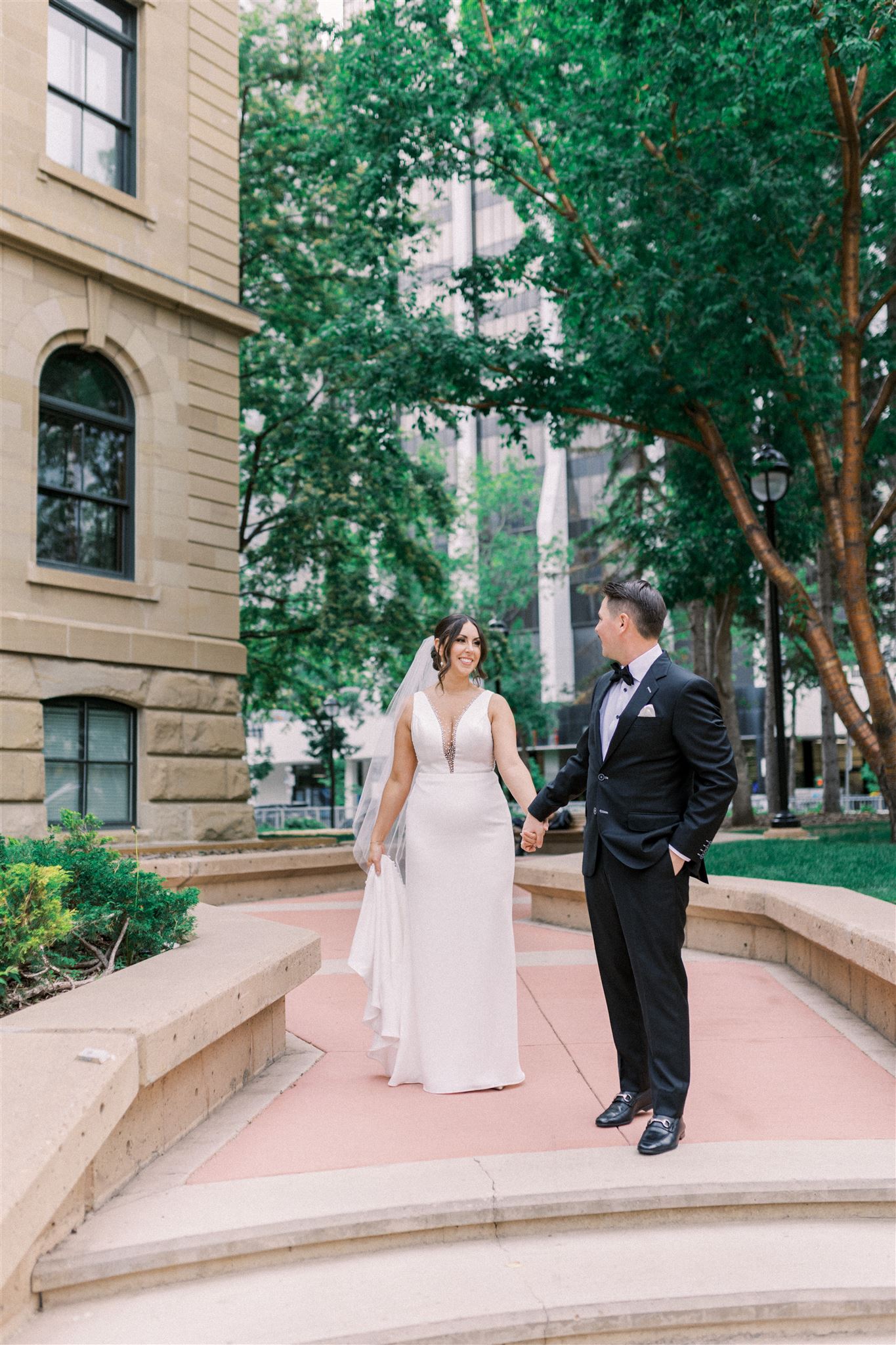 The Nash Calgary Summer Wedding, architectural wedding photos, first look wedding, the nash wedding calgary, the nash restaurant, bride getting ready, first look wedding photos, bride with bridesmaids, nicole sarah photography, groom getting ready, wedding detail photos